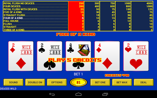 Deuces Wild - Video Poker  Screenshot 1