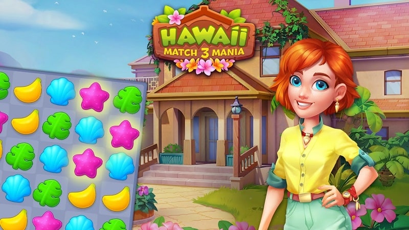 Hawaii Match-3 Mania Home Design  Screenshot 1