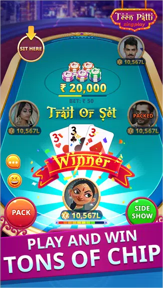 Teen Patti ZingPlay – Play with 1 hand  Screenshot 2