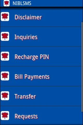 NIBL Mobile (SMS) Banking  Screenshot 1