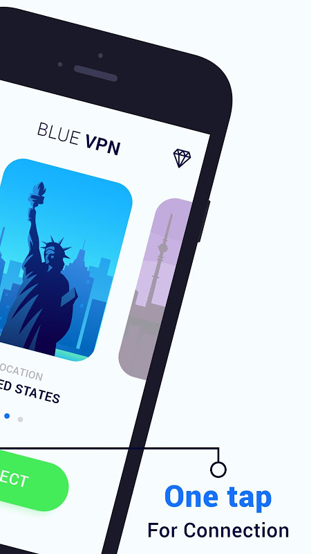 Blue VPN free Unlimited Bandwidth  Screenshot 2