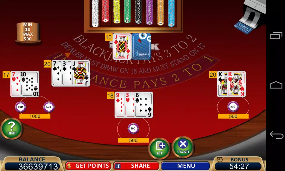 Blackjack 21+ Casino Card Game  Screenshot 3