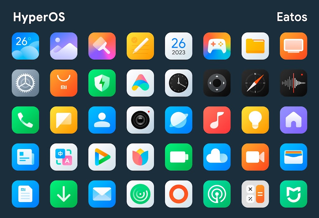 HyperOS – Icon Pack Mod  Screenshot 1