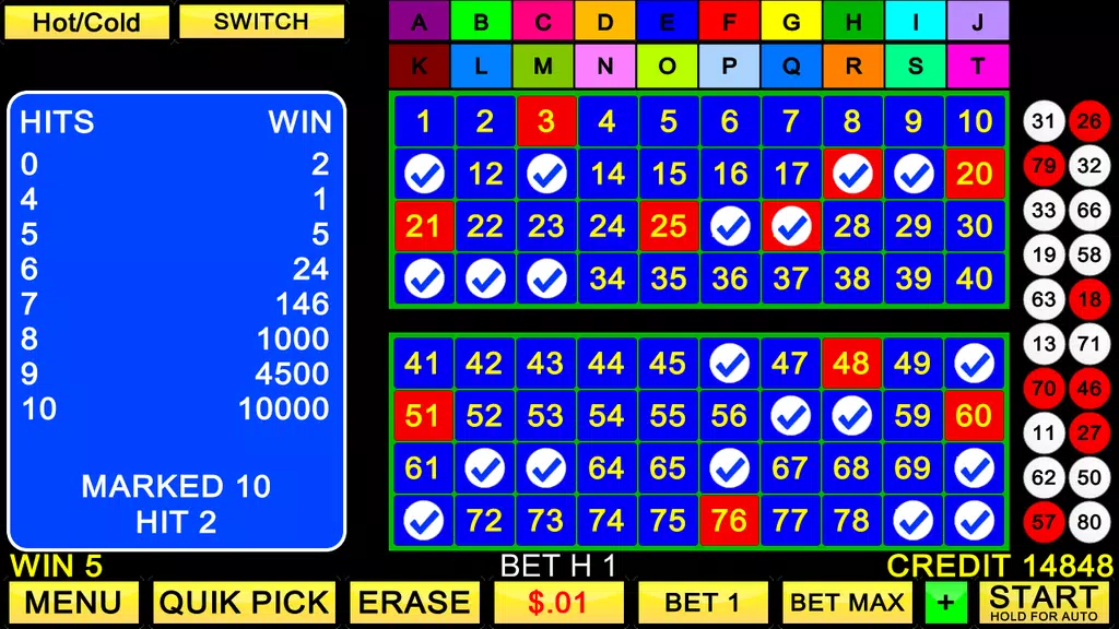 Keno 20 Card  Screenshot 3