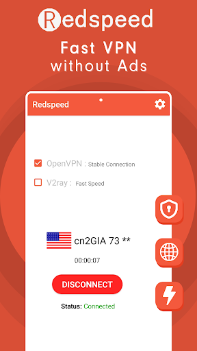 Redspeed VPN Easy Low Ping VPN  Screenshot 1