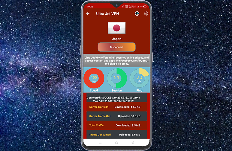 Ultra Jet VPN - Free VPN Proxy  Screenshot 2