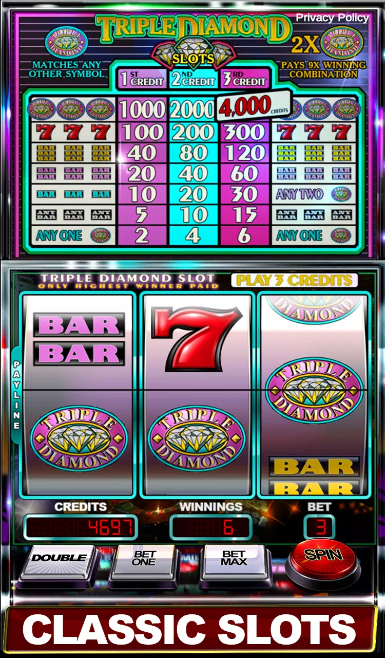 Triple Diamond Slot Machine  Screenshot 3