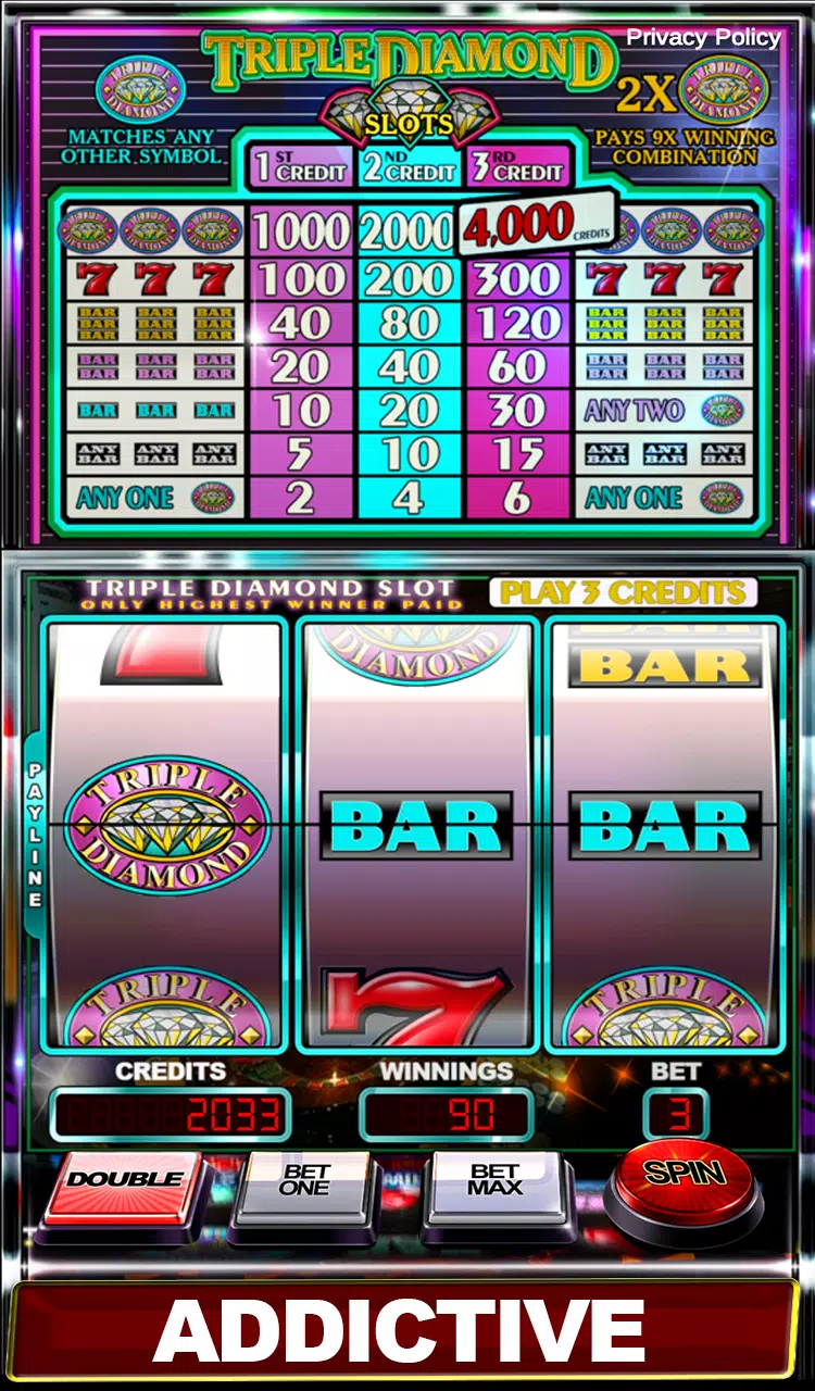 Triple Diamond Slot Machine  Screenshot 1