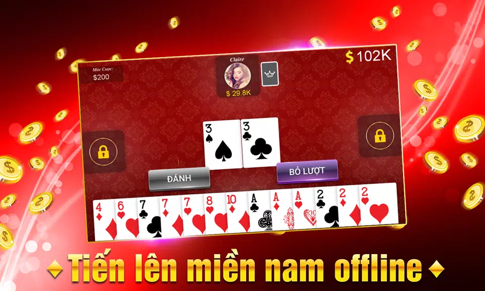 Tien Len Mien Nam offline - Game Danh Bai Tiến Lên  Screenshot 2