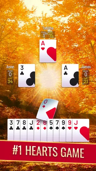 Classic Hearts - Card Game  Screenshot 1