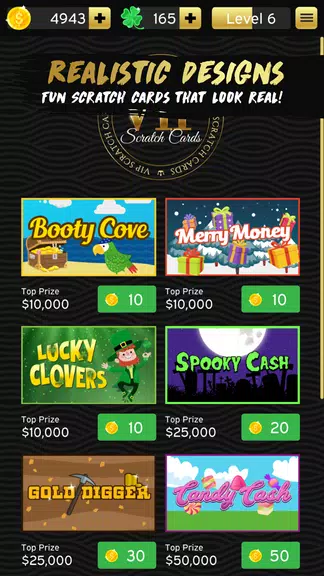 VIP Scratch Cards  Screenshot 1