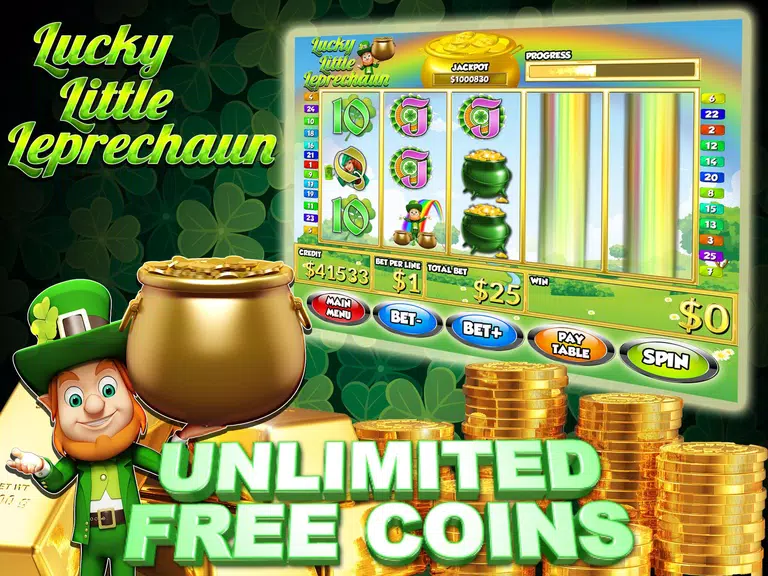 Lucky Little Leprechaun Vegas Slots Machine  Screenshot 1