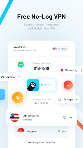 Pawxy - Fast VPN & Web Browser  Screenshot 2