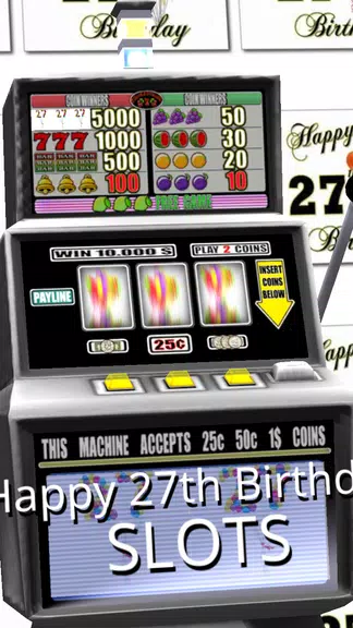 3D Happy 27th Birthday Slots -  Screenshot 3