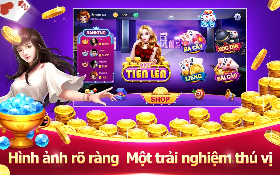 Lộc77-Tiến lên liêng ba cây  Screenshot 1