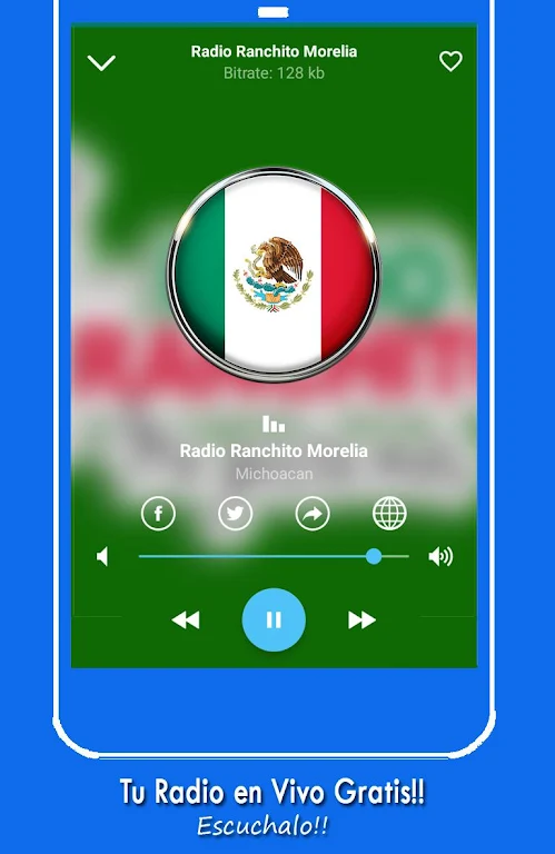 Radio Ranchito Morelia Mexico Live Free  Screenshot 2