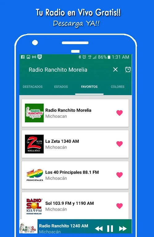 Radio Ranchito Morelia Mexico Live Free  Screenshot 3