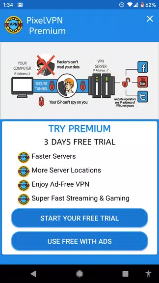 Pixel VPN : Secure VPN Proxy  Screenshot 1