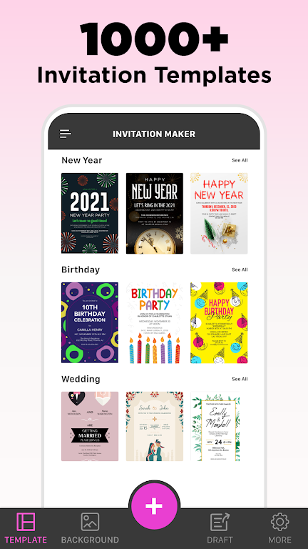 Invitation Card Maker & Design Mod  Screenshot 2