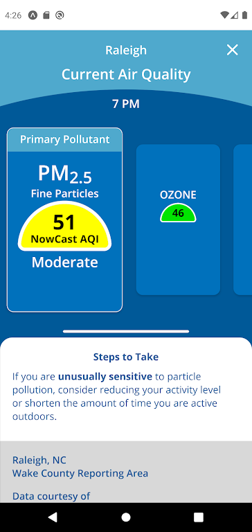 EPA's AIRNow  Screenshot 3