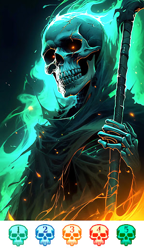 Dark Skeleton Color by number  Screenshot 2