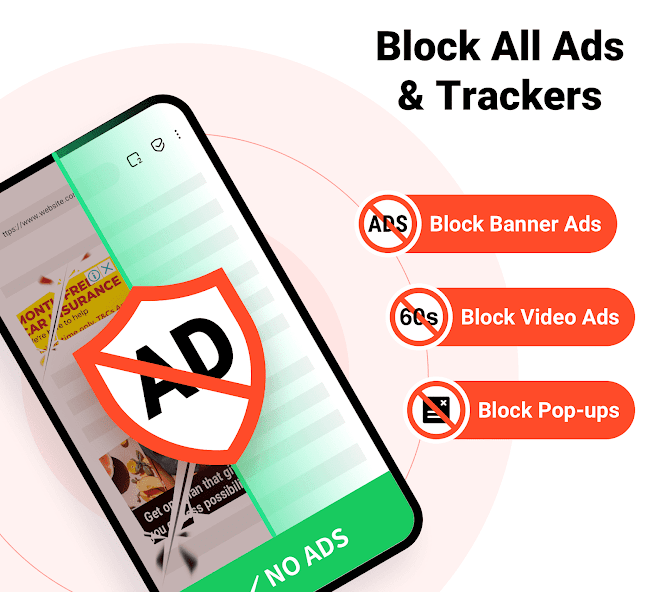 FAB Adblocker Browser:Adblock Mod  Screenshot 1