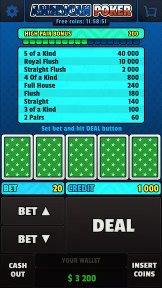 American Poker 3 Stars  Screenshot 1