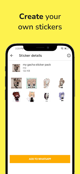 Gacha Stickers for WA Mod  Screenshot 4