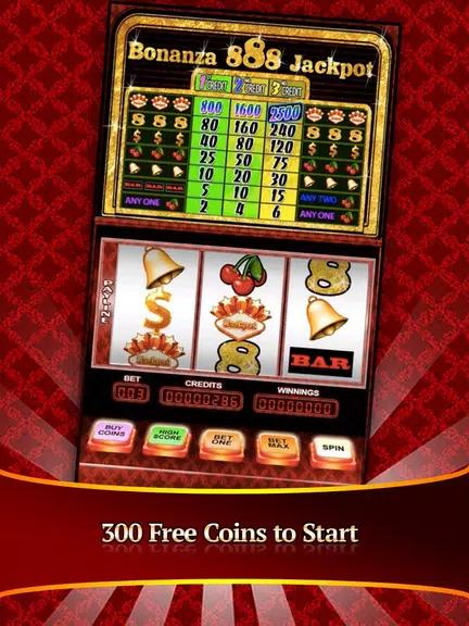 SLOTS-Bonanza  888 FREE CASINO  Screenshot 1