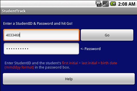 StudentTrack  Screenshot 2