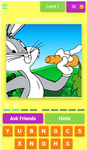 Cartoon Characters Quiz  Screenshot 1