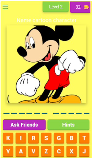 Cartoon Characters Quiz  Screenshot 3