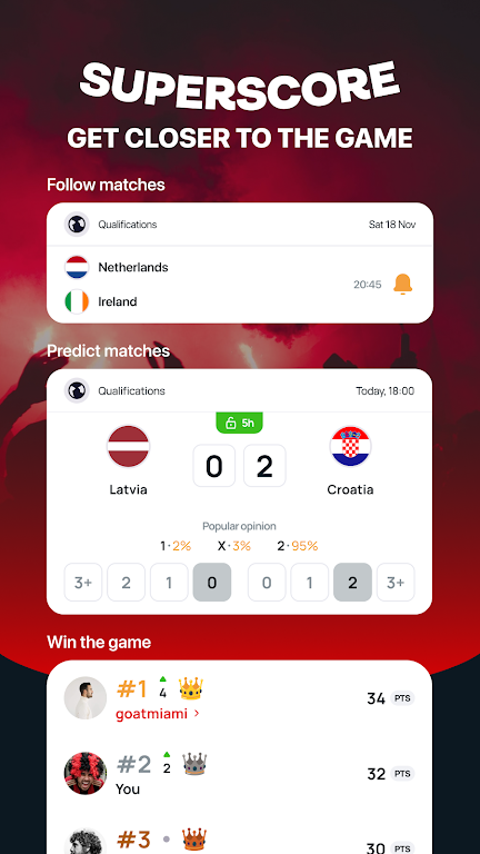 Superscore - Live scores  Screenshot 1