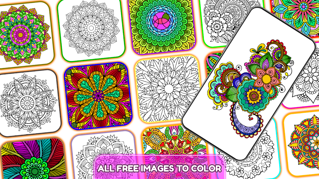 Mandala Color by Number Book Mod  Screenshot 1