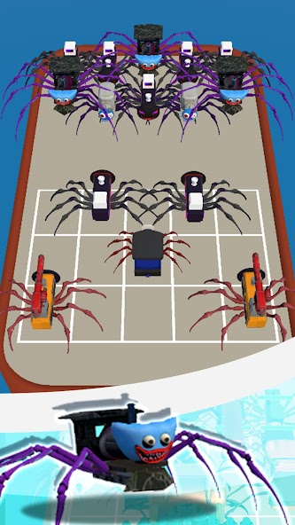 Spider Train Run: Merge Battle Mod  Screenshot 2