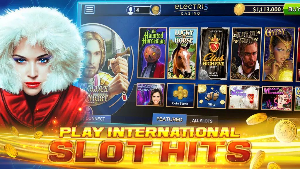 Electri5 Casino: Free Internat  Screenshot 2