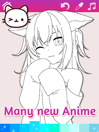 Anime Manga Coloring Pages with Animated Effects  Screenshot 2