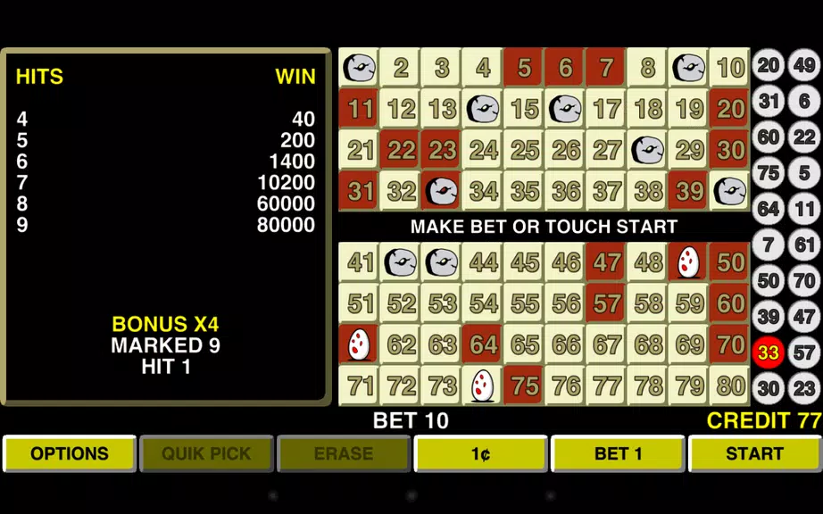 Keno Eggs Las Vegas Casino  Screenshot 1