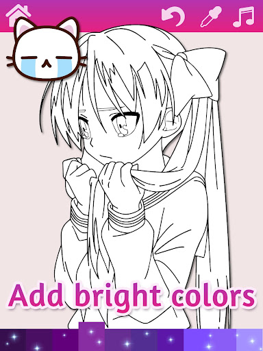 Anime Manga Coloring Pages with Animated Effects  Screenshot 1