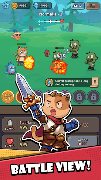 Cat Legend: Idle RPG War Mod  Screenshot 1