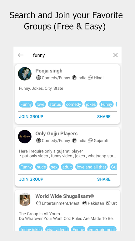 GroupSor - Join & Promote WhatsApp Group Link  Screenshot 2