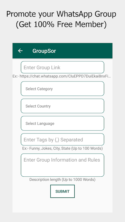 GroupSor - Join & Promote WhatsApp Group Link  Screenshot 3