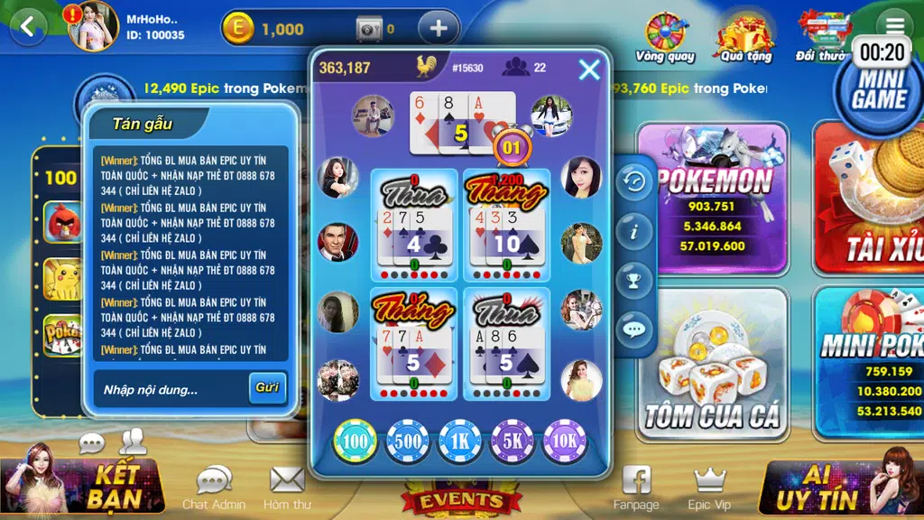 Epic Jackpot Tài Xỉu - Tai Xiu Game Bai Online  Screenshot 3