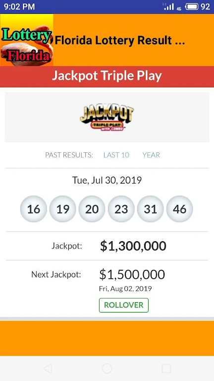 Florida lottery results  Screenshot 3