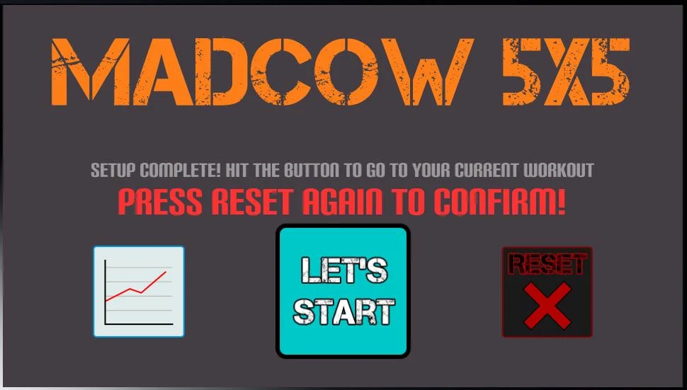 Madcow 5x5 program  Screenshot 3