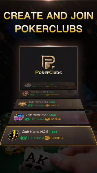 PokerClubs-Global Poker Game  Screenshot 2