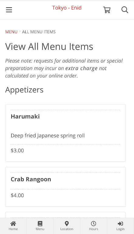 Tokyo - Enid Online Ordering  Screenshot 2