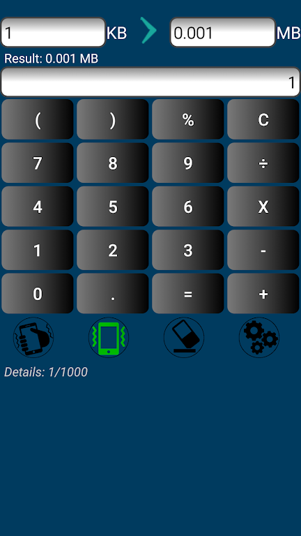 Convert KB to MB | Megabyte to kilobyte conversion  Screenshot 2