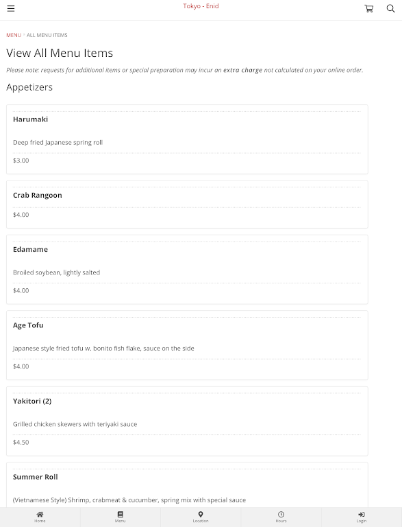 Tokyo - Enid Online Ordering  Screenshot 4
