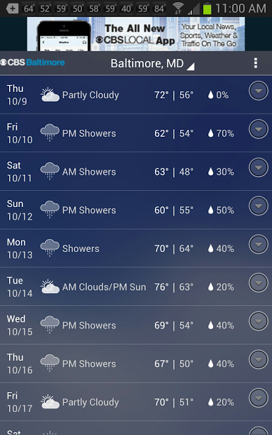 CBS Baltimore Weather  Screenshot 2